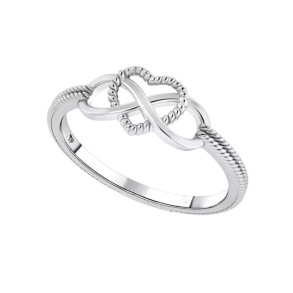 Anel Feminino de Prata 925 - Modelo Infinito Amor - Cd.2950