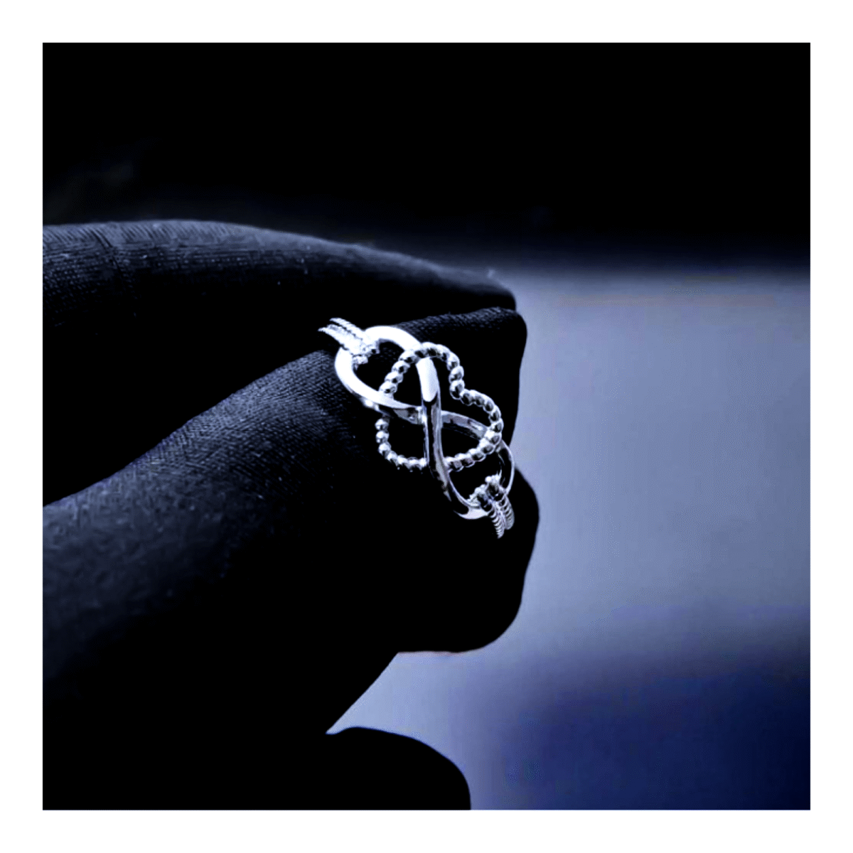 Anel Feminino de Prata 925 - Modelo Infinito Amor - Cd.2950 - Imagem 4