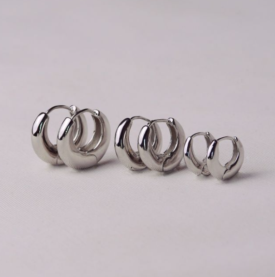 Argola de Prata 925 "Trio Simplicidade em Prata" Cd. 4008